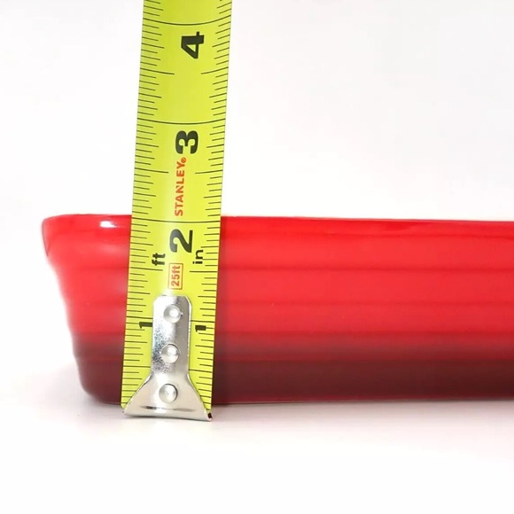 Mayfair & Jackson Casserole Dish Red Rectangle 11" x 7.5" x 2" Bake Microwavable - Picture 10 of 11